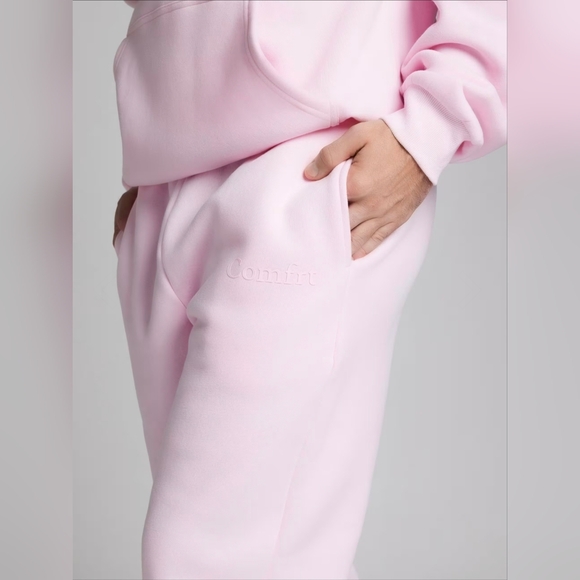 Comfrt Pants - Comfrt Minimalist Sweatpants Pale Pink Size Medium